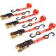 thumbnail image 1 of 75-CAR1017 Ratchet Tie Down Straps Break Strength Cargo Straps for Camping, Hunting, Moving in a Truck, Trailer, Roof Rack, 10 Ft, 1500 lb, 4 Pack, 1 of 5
