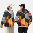thumbnail image 4 of Balery Geometric Cube Pattern Art Sudadera ligera de manga larga con capucha y protección solar UPF 50+ para hombre y mujer, ideal para pesca y running-XX-Large, 4 of 7