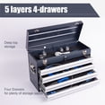 thumbnail image 3 of Aukfa Tool Box, 21 in Steel 4-Drawer Toolbox with Automatic Lock System for Garage, Gray, 3 of 9