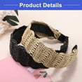 thumbnail image 6 of Vocoste 2 Pcs Wide Headband Classic Casual Style Headband for Women Girls Black Brown, 6 of 7