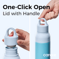 thumbnail image 3 of Carote 2PCS Insulated Stainless Steel Tumbler, Highlight Series Water Bottles, 19 fl oz & 21 fl oz, Straw/Push, Blue, 3 of 8