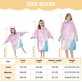 thumbnail image 4 of FORMRS Wearable Blanket Hoodie with Sleeves for Kids Cozy Flannel Sweatshirt, Pink Gradient, 4 of 7