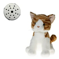 Creamsicle the Tabby Cat 16 Inch Plush Toy with Recorder - Soft Stuffed Animal Gift for Kids