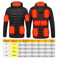 thumbnail image 2 of Lightweight Heating Coat, Infrared Heating Body Warmer Energy Saving USB Polyester Close Fitting  for Men for Motorcycles, 2 of 8