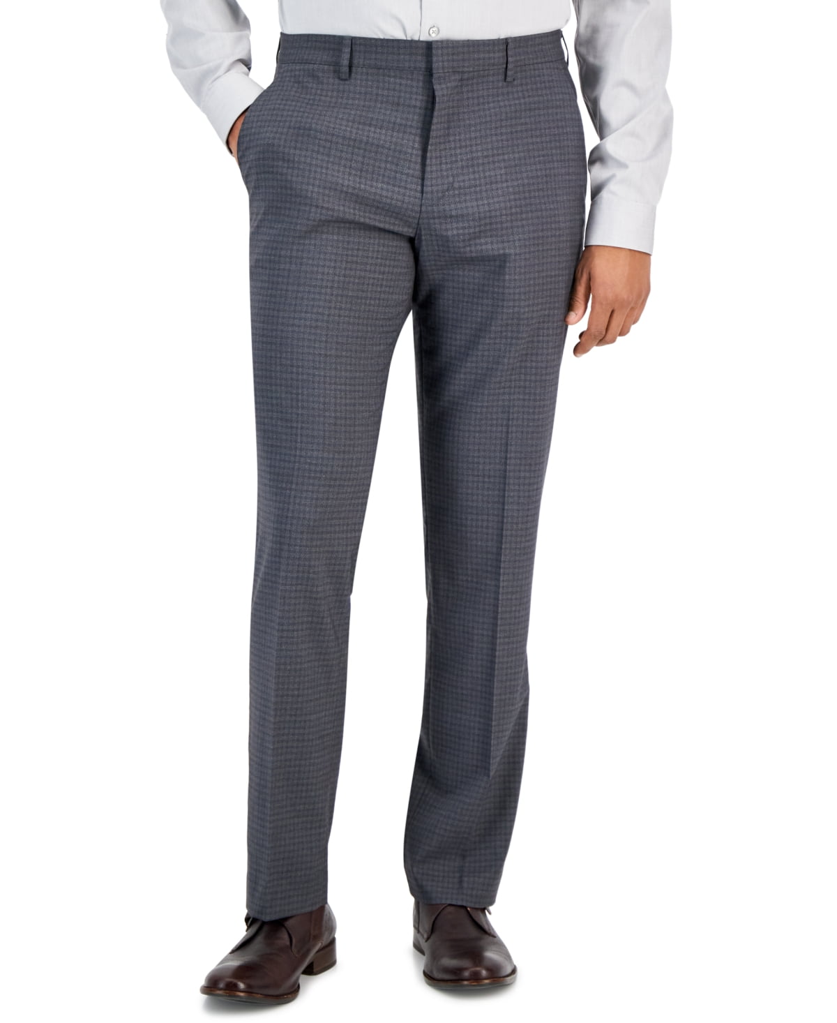 Perry Ellis Men's Slim Fit Non Iron Performance Stretch Heathered Dress Pants Gray Size 32X30 Perry Ellis Men's Slim Fit Non Iron Performance Stretch Heathered Dress Pants Gray Size 32X30