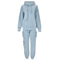 thumbnail image 3 of Gibobby Conjunto de sudadera para mujer Conjunto de sudadera de manga larga con cordón y bolsillo con capucha de color sólido informal para mujer para otoño o(Azul,G), 3 of 5