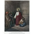 thumbnail image 2 of Woman Taken In Adultery. N'Jesus And The Woman Taken In Adultery.' Color Line Engraving After Gustave Dor 19Th Century., 2 of 4
