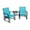 Turquoise, variant on Spaco Double Swing Glider Rocker Chair set, Deluxe Outdoor Patio with Glass Table-Brown