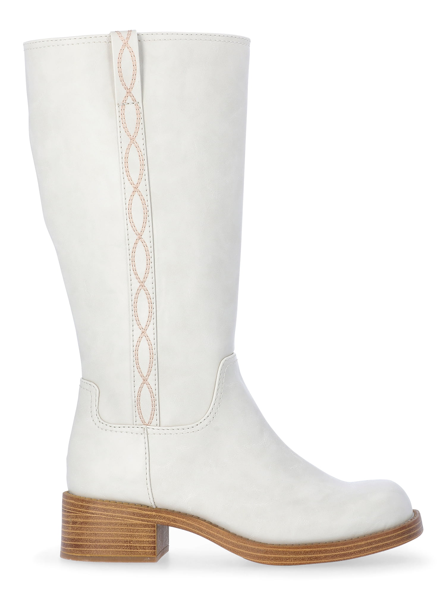No Boundaries Faux Leather Tall Riding Boots, Women's (Wide Width Available)