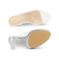 thumbnail image 4 of Allegra K Women's Sandals Block Heels Clear Platform Slides Sandals, 4 of 6