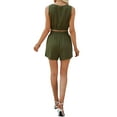 thumbnail image 2 of FIOPHY Womens Summer Two Piece Outfits Linen Sleeveless Crop Tank Tops and High Waisted Shorts Casual Sets, 2 of 5