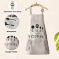 thumbnail image 2 of 2-Piece Kitchen Cooking Apron, Adjustable Apron, Pocket Apron, Women'S Apron, Men'S Apron, Hand Wipe Apron - Beige, Black, 2 of 5