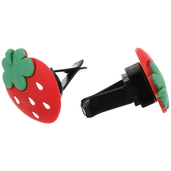 FRCOLOR 2pcs Car Air Vent Clips Strawberry Car Vent Decors Air Freshener Diffuser Vent Clips Car Vent Accessories