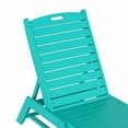thumbnail image 5 of WestinTrends Malibu 3 Pieces Chaise Lounge Set with Side Table, All Weather Poly Lumber Outdoor Lounge Chairs Set of 2 and End Table, Turquoise, 5 of 9