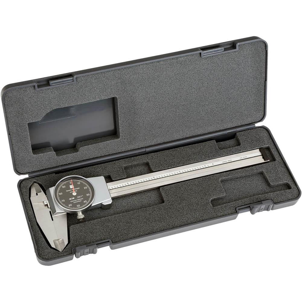 Tesa Brown & Sharpe Dial Caliper,6 In,0.001 In Grad,Black 599-579-5