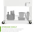 thumbnail image 5 of Best Choice Products 80qt Steel Rolling Cooler Cart w/ Bottle Opener, Catch Tray, Drain Plug, Locking Wheels - White, 5 of 8