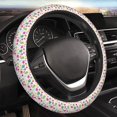 thumbnail image 4 of Cauagu Cute Flamingo Print Car Steering Wheel Cover - Universal Car Accessory for Diverse Cars for Steering Wheel with a Diameter of 14.5"-15", 4 of 7