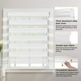thumbnail image 3 of Autoez Cordless Zebra Blinds for Windows Roman Shades Light Filtering Roller for Outdoor/Indoor Windows Privacy White 72" x 72", 3 of 9