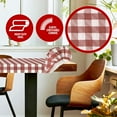 thumbnail image 4 of Sorfey Fitted Picnic Table Cover Checkered Rectangle Tablecloth, Black 96"x 30", 4 of 6