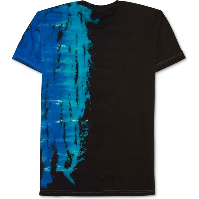 Jem - Camiseta básica con efecto tie-dye para hombre, color negro, grande