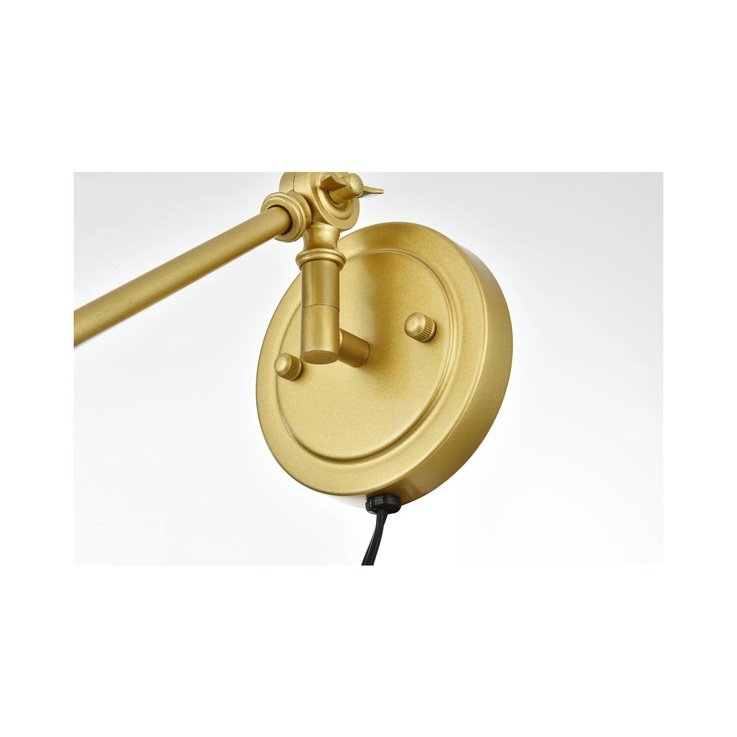 Living District Van 1-Light Metal Plug-in Wall Sconce in Brass