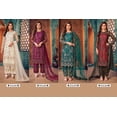 thumbnail image 4 of Kurti Palazzo de Mariage Fait sur Mesure pour Fête avec Dupatta, Robe en Filet, Kurta Droite, Pantalon, 4 of 4