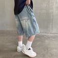 thumbnail image 4 of Boys' Fashion Boys Jean Shorts Stretch Cargo Shorts Toddler Shorts 5-6 Years Boy Clothes Summer&nbsp;Clothes, 4 of 9