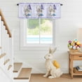thumbnail image 6 of Valance Curtains for Kitchen Windows Easter Rabbit in Tea Cup Rod Pocket Valance Lilies Purple Stripes Short Window Curtain Topper for Bedroom Living Room Bathroom 54x18in,1&nbsp;Panel, 6 of 9