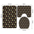 thumbnail image 3 of Happy Dog and Footprints Bathroom Rugs Sets 3 Piece,Toilet Cover Set,Absorbent Non Slip Bathroom Mats Sets with U-Shaped Contour Rug Toilet Rug Set, 3 of 5
