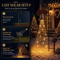 thumbnail image 4 of Liaiai Magic Fountain - Flowing Snowflake LED Christmas Garden Light, Solar Powered Outdoor Yard Decor with Stars Warm Glow Garden Stake for Christmas Holiday Decoration,Christmas Bell, 4 of 10