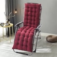 thumbnail image 4 of Lovote 61" Lounge Chair Cushion Soft Seat Pad Recliner Mat Wine Red, 4 of 5