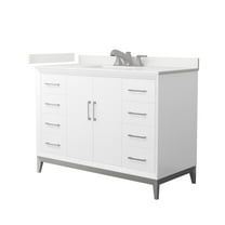 Wyndham Collection Wch818148s-Qtz-Us3mxx Amici 48" Free Standing Single Basin Vanity Set -