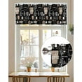 thumbnail image 7 of Coffee Cup Valances for Windows Coffee Beans Black Background Valance Rod Pocket Light Filtering Short Window Treatments Curtains for Kitchen Bathroom Living Room Bedroom, 1 Panel, 42 x 18 Inch, 7 of 7