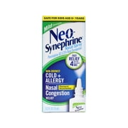 Neo-Synephrine Mild Strength Nasal Spray, Fast Relief for Cold & Allergy Congestion, Non-Drowsy, Safe for Kids Ages 6+, 1/2 fl oz