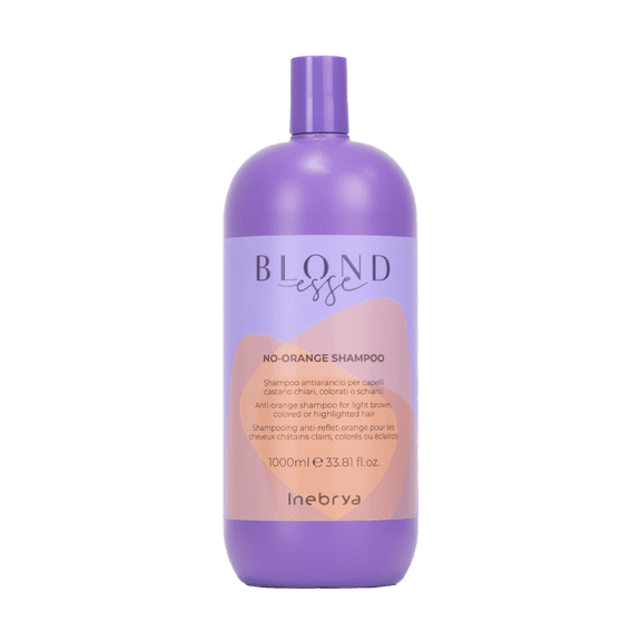 33.8 oz , Inebrya Blondesse No-Orange Shampoo , Hair Beauty Product - Pack of 1 w/ Sleek Pin Comb