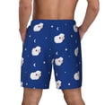 thumbnail image 4 of Uemuo Moon Lamb Pattern Mens Swim Trunks Quick Dry Board Shorts with Mesh Lining, Stretch Beach Shorts Quick Dry No-Chafing Board Shorts-, 4 of 9