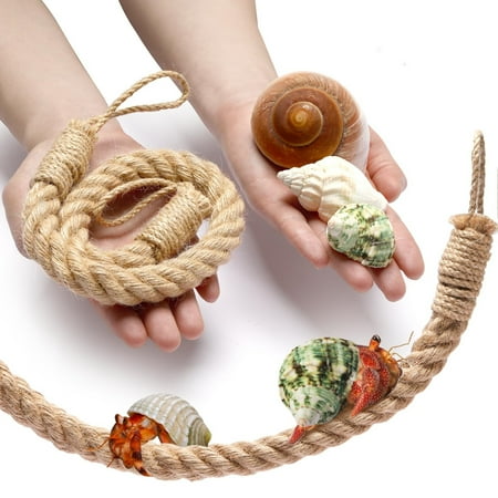 Hermit Crab Climbing Toys, 21.6" Hermit Crab Rope Ladder, Hermit Crab Climbing Toys, Reptile Tank Terrarium Accessories for Hermit Crab Tree Frogs, Crested Gecko Lizards Geckos Snakes