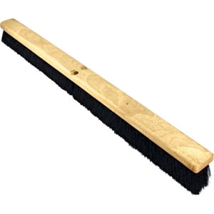 Genuine Joe 36" Hardwood Block Tampico Broom - Natural Fiber Bristles