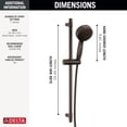 thumbnail image 3 of Delta Faucet 51584-RB Handheld Shower Head with 7 Spray Settings, ProClean & H2Okinetic Technology, Venetian Bronze, 3 of 7