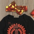 thumbnail image 4 of Inevnen My 1st Thanksgiving Outfits Newborn Baby Girl Boy Romper Bodysuit Turkey Pants Hat 4Pcs Set, 4 of 8