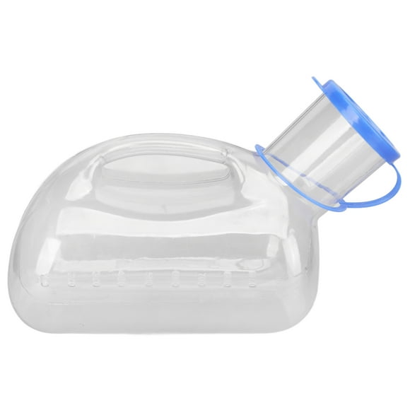 Men Urinal, Transparent Plastic Lightweight 1000ML Portable Urinal Bottle High Toughness Large Capacity with Lid for Travel Camping