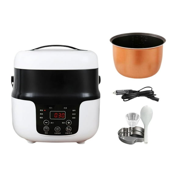 Siruishop Car Rice Cooker Multi Use Mini Rice Cooker for Auto Outdoor Trips Travel 24V for Trucks