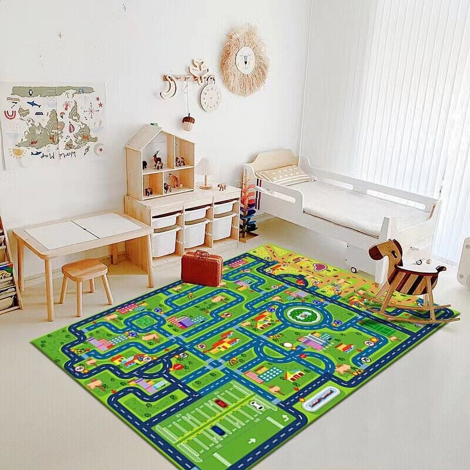 Lucoss Kids Rug Car Rugs Play Mat Carpet for Kids Toy Cars for