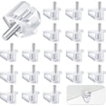 thumbnail image 1 of 3mm Shelf Support Pins Clear Plastic Support Small Cabinet Shelf Pins Cabinets (20pcs), 1 of 5