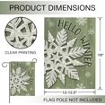 thumbnail image 2 of Hello Winter Snowflakes Garden Flag Double Sided, Christmas Snow Black Decorative Yard Outdoor Home Small Decor, Seasonal Burlap Outside House Decoration 12.5 x 18, 2 of 6