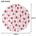 thumbnail image 6 of Strawberry Plants Fruit Heart Daisy Checkered Round Tablecloth 60"x60",Wrinkle Wipeable Table Cloth for Kitchen Dining Room Picnic Patio Party, 6 of 6