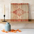 thumbnail image 3 of Ships Next Day Canvas Wall Art 10"x10", Red Beige Wood Framed Canvas Print Painting, Vintage Boho Ethnic Geometric Abstract Art Ready to Hang Small Picture Wall Decor for Home Kitchen Nursery Office, 3 of 9