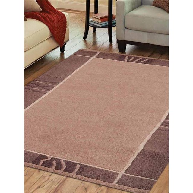 Rugsotic Carpets UST00206K0023A16 8 x 11 ft. Hand Knotted Tibbati Wool Contemporary Area Rug - Choco