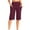 Wine, variant on Hvot&aat Women's High Waisted Knee Length Shorts Bermuda Long Shorts with Pockets Casual Walking Athletic Pants
