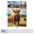 thumbnail image 4 of JRXY  Highland Cow Throw Blanket Highland Cow Animal Plush Blanket Gifts for Girls Women Adults Highland Cattle  Blanket Soft Cozy Warm Cow Blanket Decor for Couch Bed Dorm Sofa   White, 4 of 6